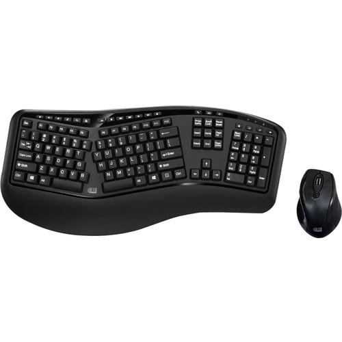 ADESSO Wireless Ergonomic Keyboard and Laser Mouse ADESSO Wireless Ergonomic Keyboard and Laser Mouse